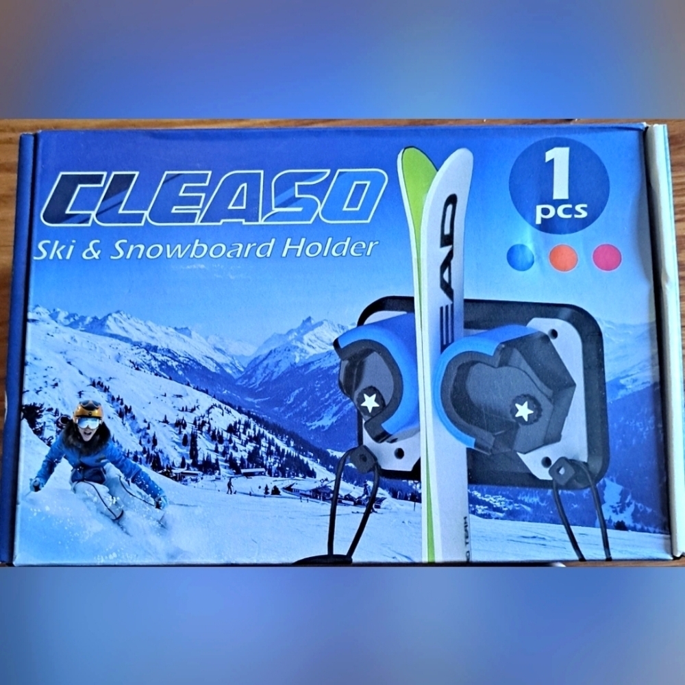Cleaso Wall Mount Storage Clamp Holder Set of 1 Color Blue/Black NIB